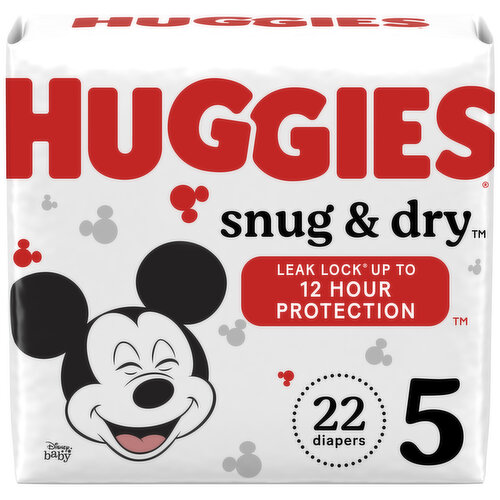 Huggies Snug & Dry Diapers, Disney Baby, 5 (Over 27 lb)