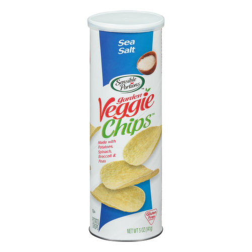 Potato crisps. Gluten free. Non-GMO. Veggielicious. Snackalicious!. The combination of garden grown potatoes, ripe vegetables, and the stackable shape makes these garden veggie chips fun to eat! Now you can satisfy your snack cravings in a smart and wholesome way. www.sensibleportions.com. Questions or comments?. Visit www.sensibleportions.com or call: 800-913-6637. Product of Canada. Veggielicious. Snackalicious!™
The combination of garden grown potatoes, ripe vegetables, and the stackable shape makes these Garden Veggie Chips™ fun to eat! Now you can satisfy your snack cravings in a smart and wholesome way.