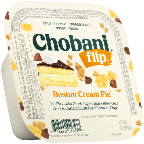 Chobani Flip Yogurt, Greek, Boston Cream Pie