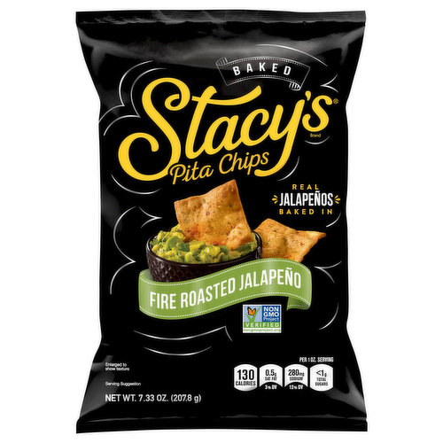 Stacy's Pita Chips, Fire Roasted Jalapeno, Baked