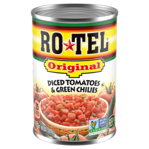 Tomatoes & Green Chilies, Original, Diced