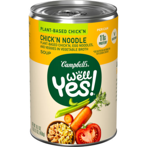 Campbell's® Well Yes!® Plant Based Chick'n Noodle Soup