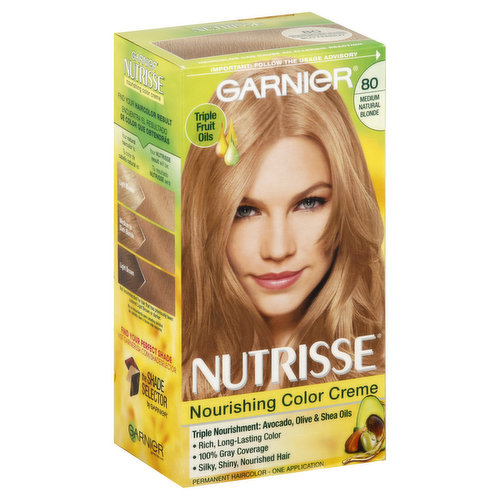 Nutrisse Permanent Haircolor, Medium Natural Blonde 80