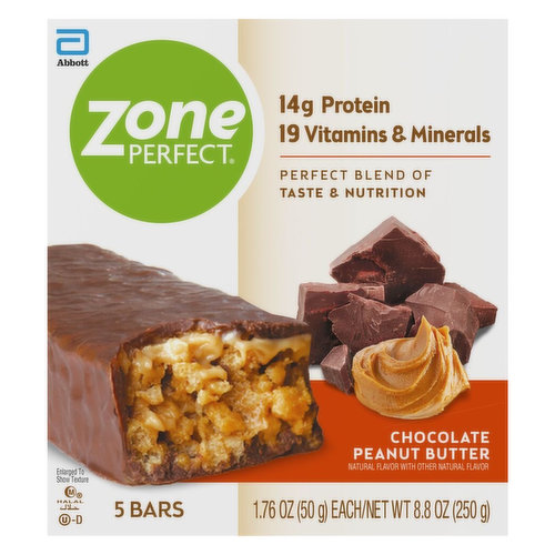 Zone Perfect Nutrition Bars, Chocolate Peanut Butter