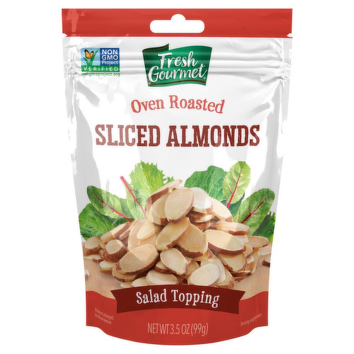 Fresh Gourmet Salad Topping, Sliced Almonds, Oven Roasted