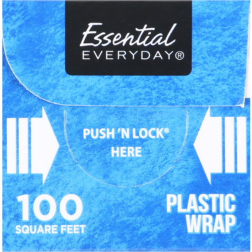 Essential Everyday Plastic Wrap, Clear, 200 Square Feet 1 Ea