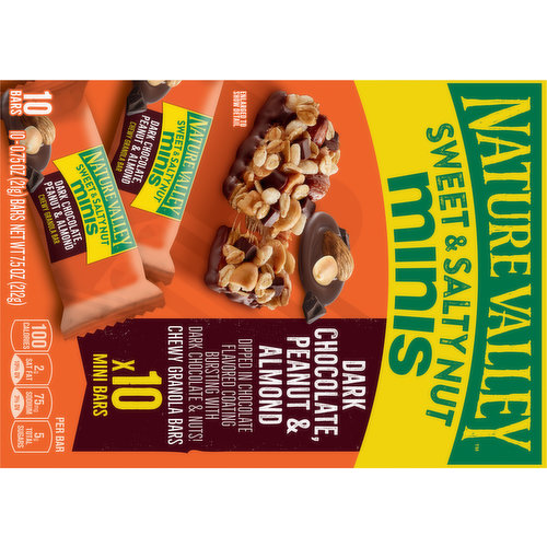 Nature Valley Sweet & Salty Nut Minis - Dark Chocolate, Peanut & Almond  Chewy Granola Bars (20CT) – Martie