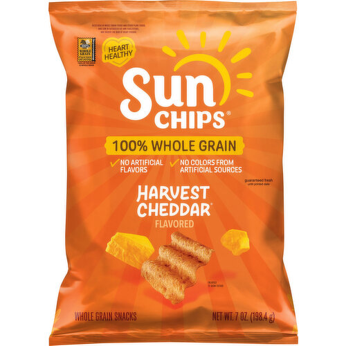 SunChips 100% Whole Grain Harvest Cheddar Whole Grain Snacks
