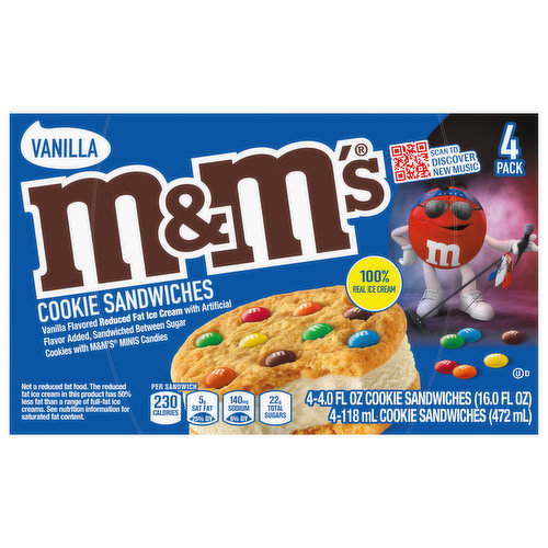 M&M's Cookie Sandwiches, Vanilla