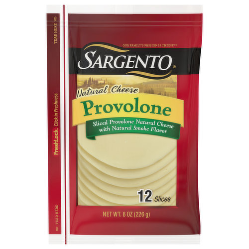 Sargento® Provolone Natural Cheese with natural smoke flavor, pre-sliced for your convenience, is ideal for making Provolone chicken, Philly cheesesteak sandwiches, calzones and more. It lends a delicious smooth, smoky flavor to your favorite hot and cold sandwiches and is great for cheese and sausage platters. Bring a little taste of Italy to your table with smoky Provolone.
