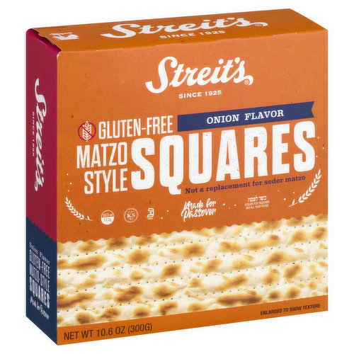 Streit's Matzo Style Squares, Onion Flavor