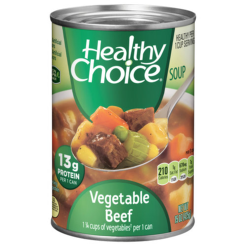 Healthy Choice Soup, Vegetable, Beef