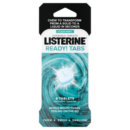 Listerine  Ready Tabs Chewable Tablets, Clean Mint