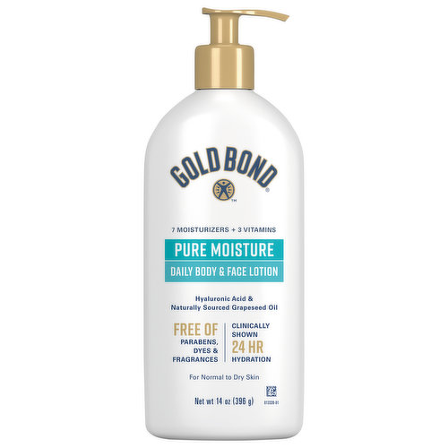 Gold Bond Daily Body & Face Lotion, Pure Moisture