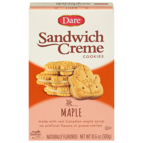 Dare Cookies, Sandwich Creme, Maple