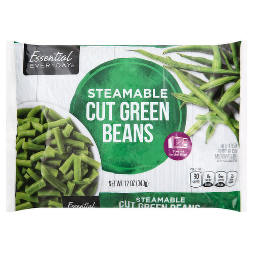 ESSENTIAL EVERYDAY Green Beans, Cut, Steamable