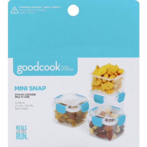 Goodcook Food Storage, Mini Snap, 4 Pack