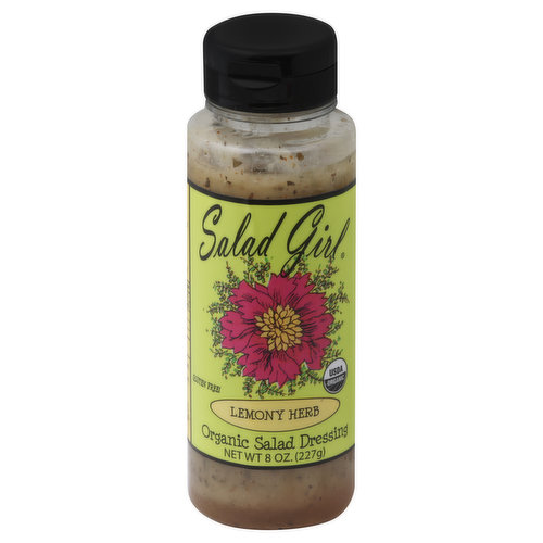 Salad Girl Salad Dressing, Organic, Lemony Herb