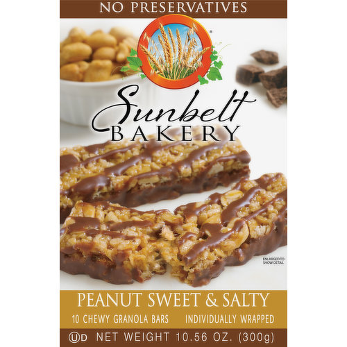Sunbelt Bakery Granola Bars, Peanut Sweet & Salty, Chewy
