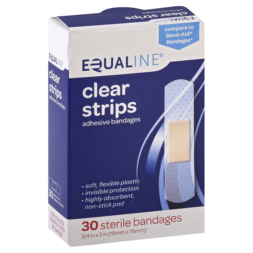 Equaline Bandages, Adhesive, Clear Strips