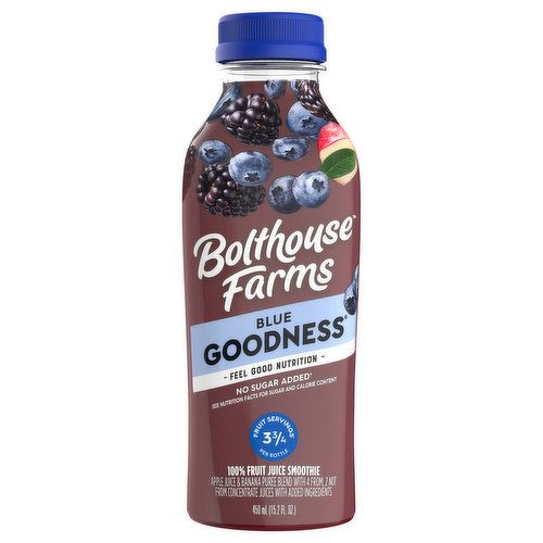 Bolthouse Farms 100% Fruit Juice Smoothies, Blue Goodness