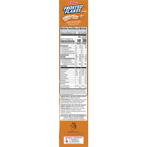 Frosted Flakes Breakfast Cereal, Cinnamon French Toast 13 Oz, Cereal