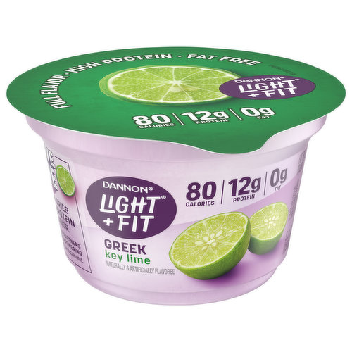 Dannon Light + Fit Yogurt, Fat Free, Key Lime, Greek