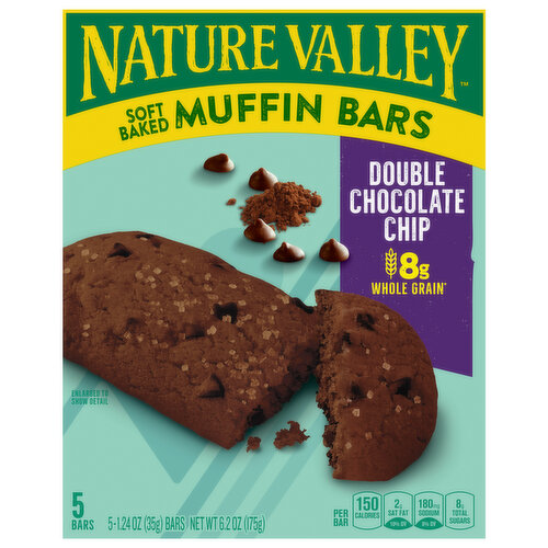 Nature Valley Muffin Bars, Double Chocolate Chip, Soft Baked