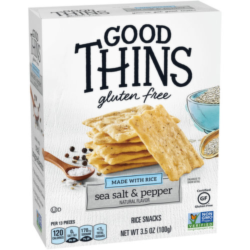 Good Thins Garden Veggie Rice Snacks Gluten Free Crackers, 3.5 oz