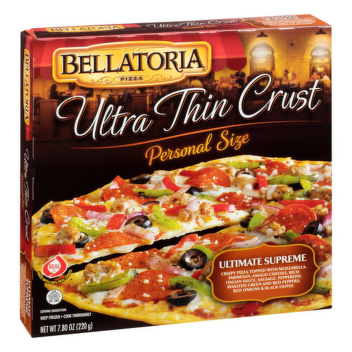 Bellatoria Pizza Pizza, Ultra Thin Crust, Ultimate Supreme, Personal Size