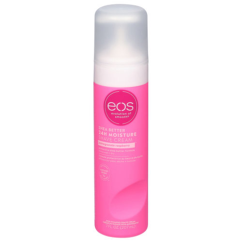 EOS Shea Better Shave Cream, 24h Moisture, Pomegranate Raspberry