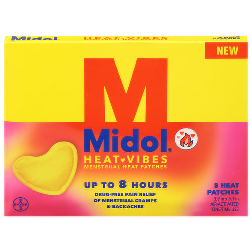Midol Menstrual Heat Patches, Heat-Vibes