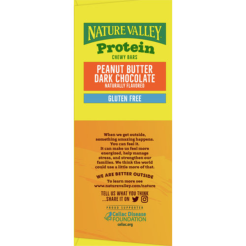 Nature Valley Chewy Bars, Peanut Butter & Dark Chocolate, Protein