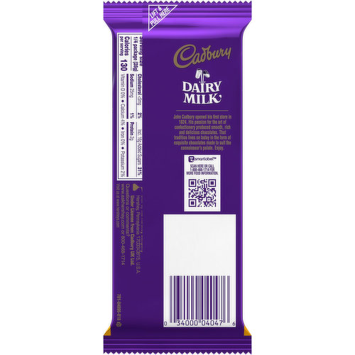 Cadbury Dairy Milk Caramello Milk Chocolate and Creamy Caramel Candy, Bar 4  oz