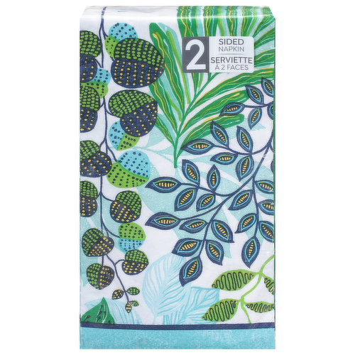 Sensation Napkins, 2 Sided, Peaceful Palms, 2 Ply