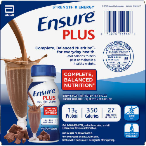 Ensure® Plus Calories – Gain Or Maintain A Healthy Weight