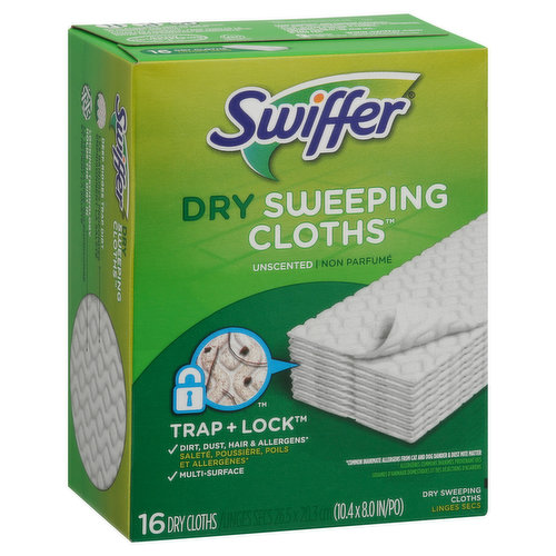 Trap + Lock: Dirt, dust, hair & allergens (common inanimate allergens from cat and dog dander & dust mite matter). Multi-surface. Deep ridges trap dirt. Locking technology holds the dirt in. Safe on wood & all finished floors.