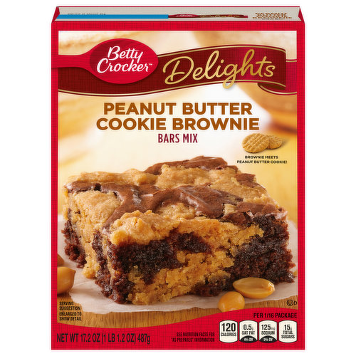 Betty Crocker Delights Bars Mix, Peanut Butter Cookie Brownie