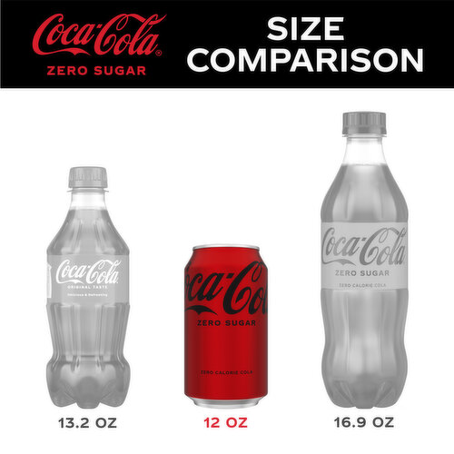  Coca-Cola Zero Cola 16.9 Fl Oz (Pack of 24) : Cola Soft Drinks  : Grocery & Gourmet Food