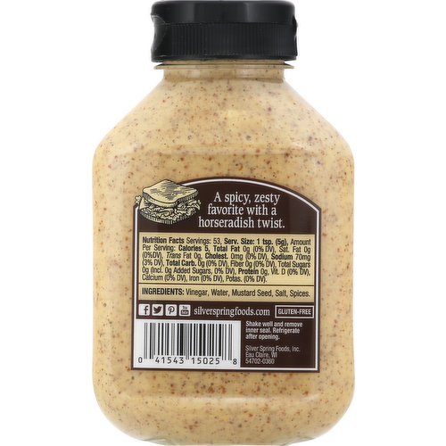 Silver Spring Mustard, Deli-Style, Spicy Brown