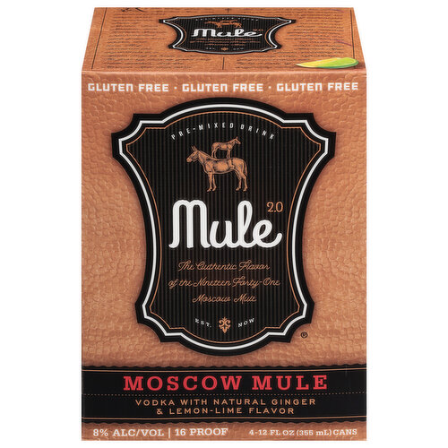 Mule 2.0 Moscow Mule, Ginger & Lemon-Lime Flavor