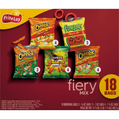 Frito Lay Fiery Mix Variety Pack, (Pack of 40)