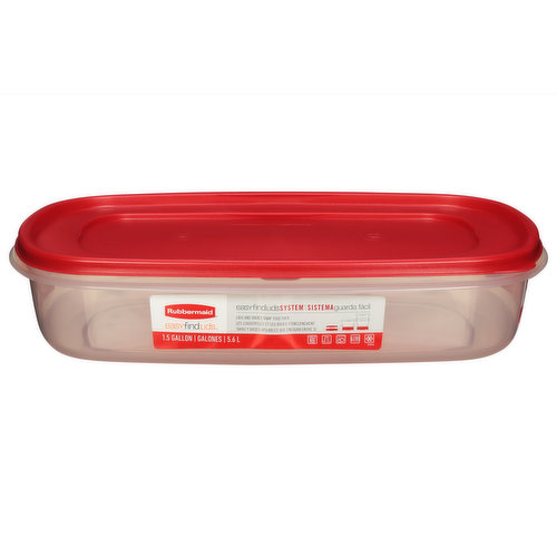 Rubbermaid Easy Find Lids 8.5 Cup Plastic Large Rectangle Food Storage  Container Clear