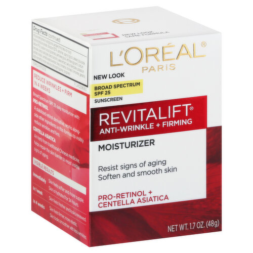 L'Oreal Revitalift Moisturizer, Anti-Wrinkle + Firming, Broad Spectrum SPF 25