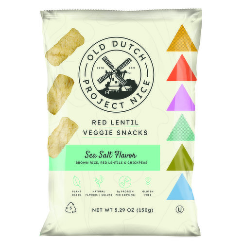 Old Dutch Sea Salt Red Lentil Veggie Snacks