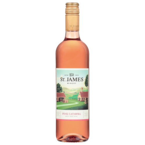 St. James Winery Rose Wine, Sweet, Pink Catawba
