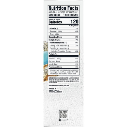 Good Thins Sea Salt Corn & Rice Snacks Gluten Free Crackers, 3.5 oz.