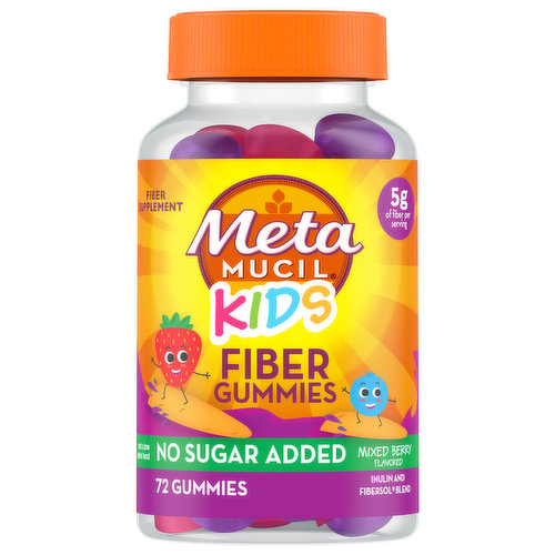 Metamucil Fiber Gummies, Kids, Mixed Berry Flavored