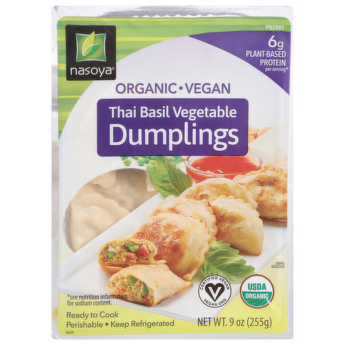 Nasoya Dumplings, Organic, Vegan, Thai Basil Vegetable