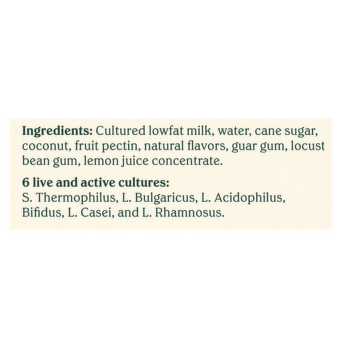 Chobani Yogurt, Greek, Low-Fat, Coconut, Blended